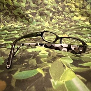 Coach Black, Gray and White Patterned Glasses